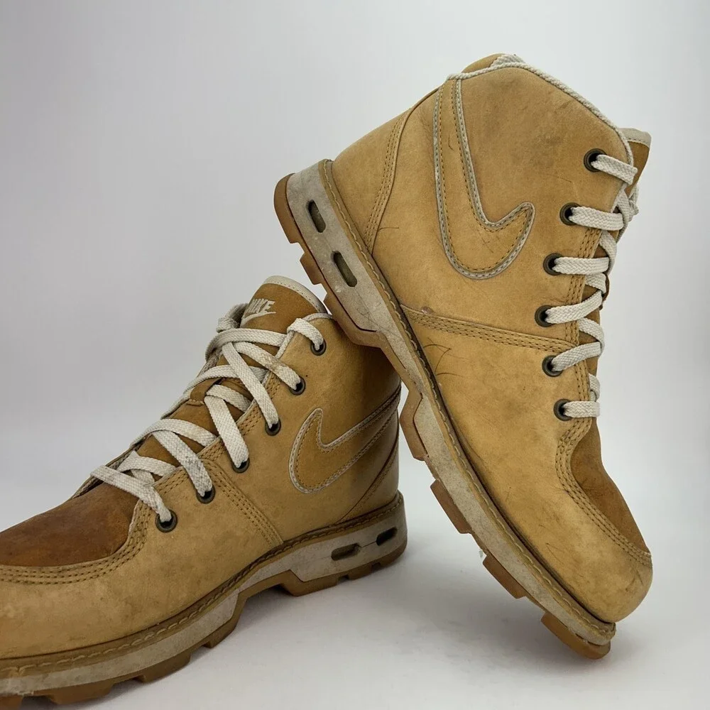 Vintage Nike Air Ecrof Boots Mens Size 9 Nubuck Leather Combat Ankle 308657-221